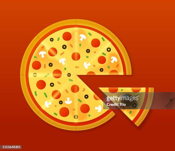 pizza - vegetarian pizza stock illustrations