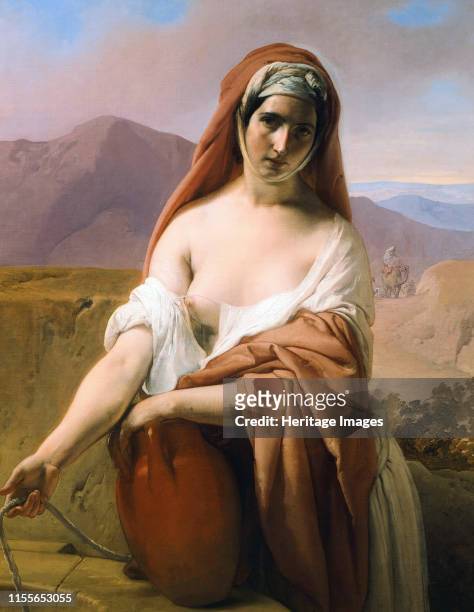 Rebecca at the Well, 1848. Found in the Collection of Pinacoteca di Brera, Milan. Artist Hayez, Francesco .
