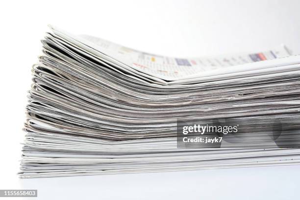 newspaper bundle - bundle stock pictures, royalty-free photos & images