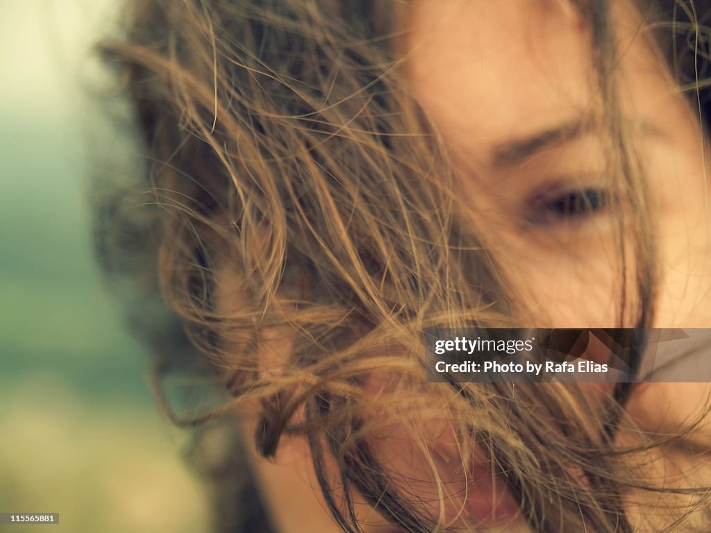 Wind on hair