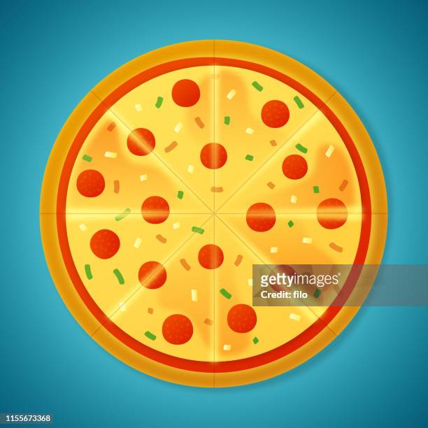 pizza - vegetarian pizza stock illustrations