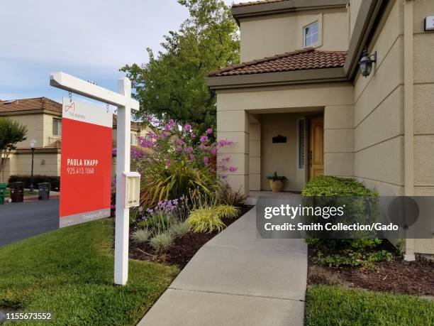 Realtor's For Sale sign outside a home in the San Francisco Bay Area, San Ramon, California, June 7, 2019.