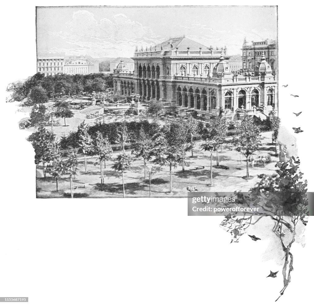 Kursalon Hubner at Stadtpark in Vienna, Austria - Austro-Hungarian Empire 19th Century