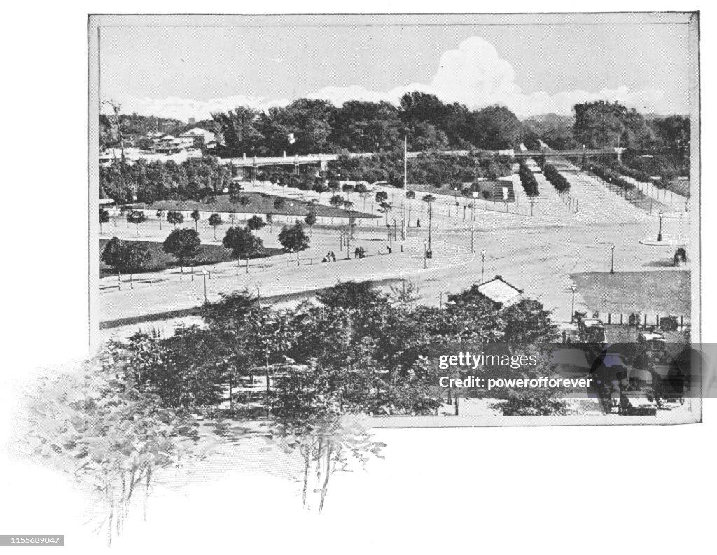 Prater Park in Vienna, Austria - Austro-Hungarian Empire 19th Century