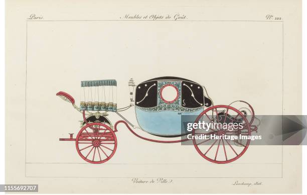 Voiture de ville, 1800s. Private Collection. Artist La Mésangère, Pierre de .