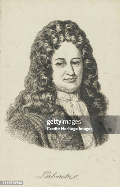 Gottfried Wilhelm Leibniz , circa 1800. Private Collection. Artist Anonymous.