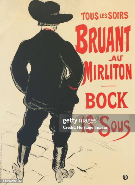 Bruant au Mirliton, 1893. Private Collection. Artist Toulouse-Lautrec, Henri, de .