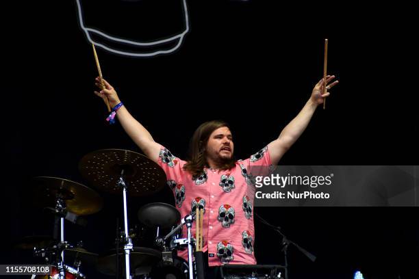 British indie rock band Bastille perform at Citadel Festival at Gunnersbury Park in London on July 14, 2019. The band consists of lead vocalist Dan...