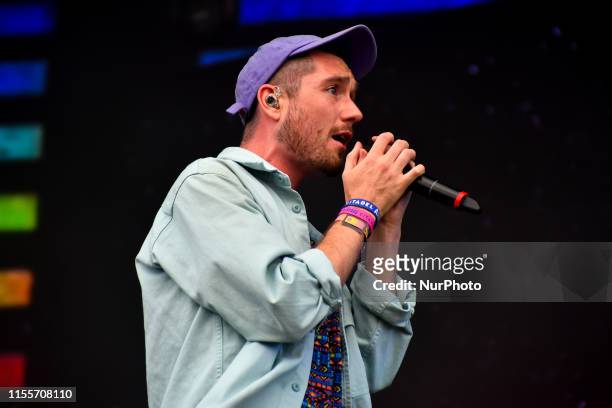 British indie rock band Bastille perform at Citadel Festival at Gunnersbury Park in London on July 14, 2019. The band consists of lead vocalist Dan...