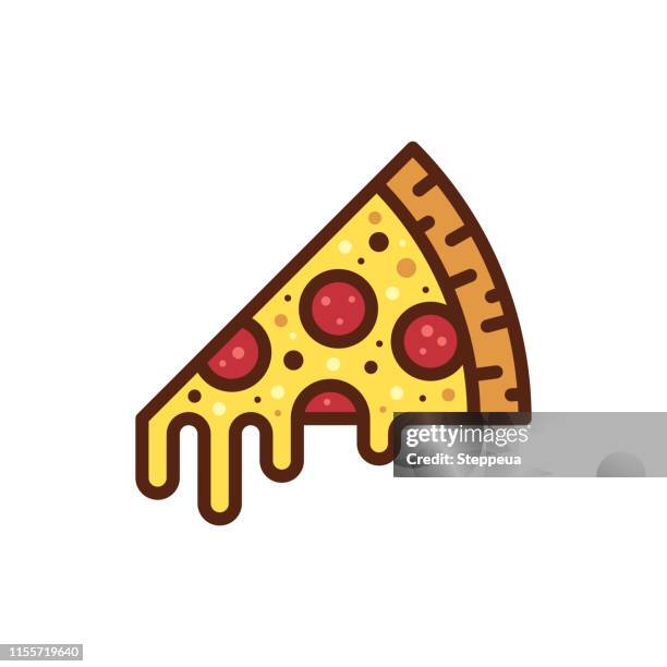 pizza slice icon - cheese vector stock illustrations