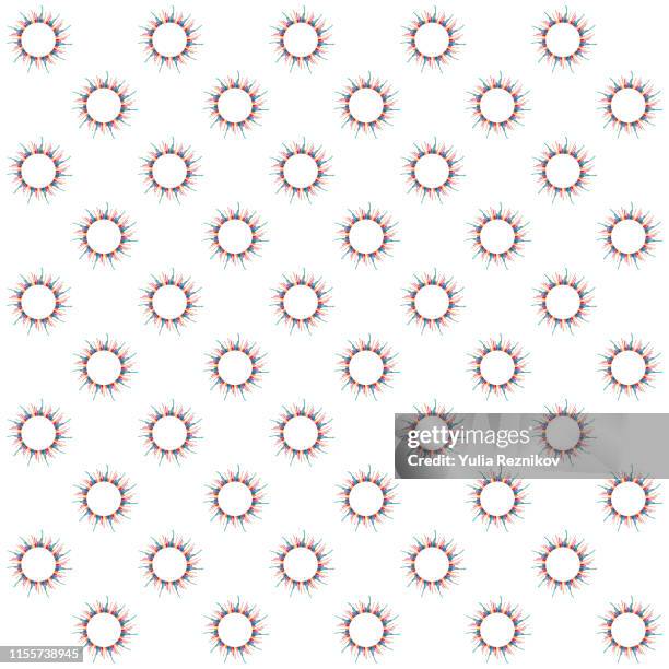 repeated circles on white background - abstract panting stock pictures, royalty-free photos & images