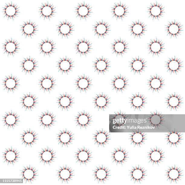 repeated circles on white background - raw acrylic stock pictures, royalty-free photos & images