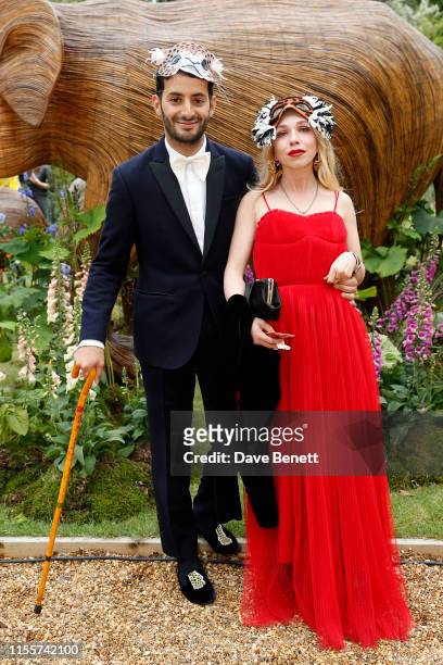 Billal Taright and Ayesha Shand attend The Animal Ball, presented by Elephant Family at Lancaster House on June 13, 2019 in London, England.