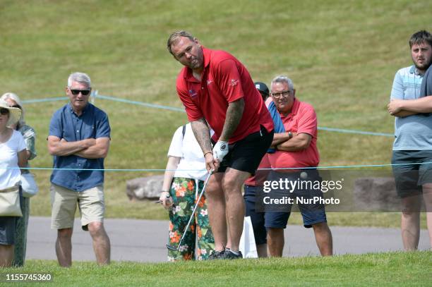 Newport, Wales 14th July Former rugby union International Scott Quinell during the Bulmers Celebrity Cup at Celtic Manor, Newport on Sunday 14th July...