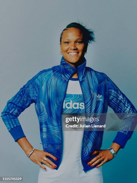 Footballer Wendie Renard is photographed for Self Assignment on February 3, 2017 in Paris, France.