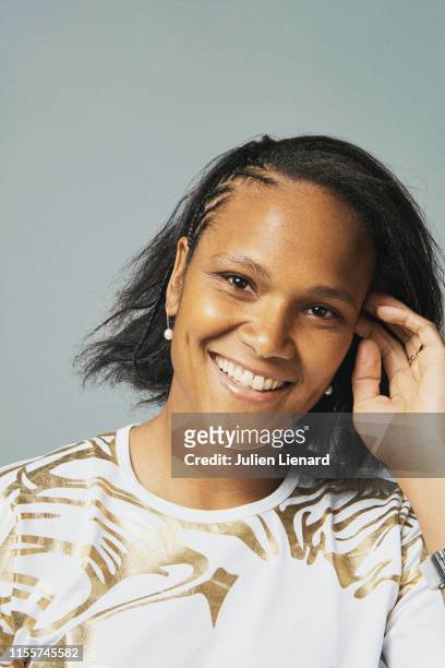 Footballer Wendie Renard is photographed for Self Assignment on February 3, 2017 in Paris, France.