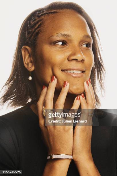 Footballer Wendie Renard is photographed for Self Assignment on February 3, 2017 in Paris, France.