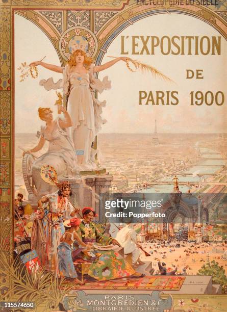 The Olympic Games were held during the Great Exposition in Paris, 1900. This image features a vintage advertising poster for the Great Exposition,...