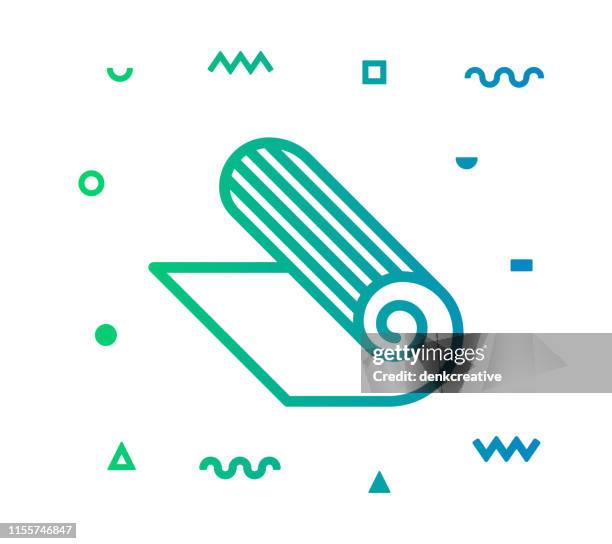 fitness exercise line style icon design - informal learning icon stock illustrations