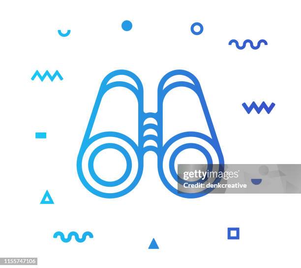 vision line style icon design - looking through an object stock illustrations