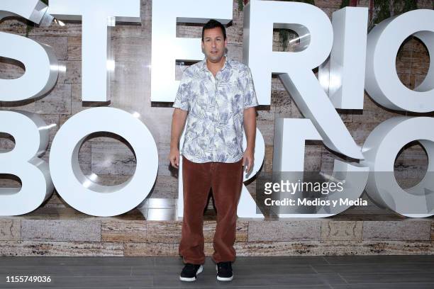 Adam Sandler poses for photos during press conference to present the film 'Murder Mystery at St. Regis Hotel on June 13, 2019 in Mexico City, Mexico.