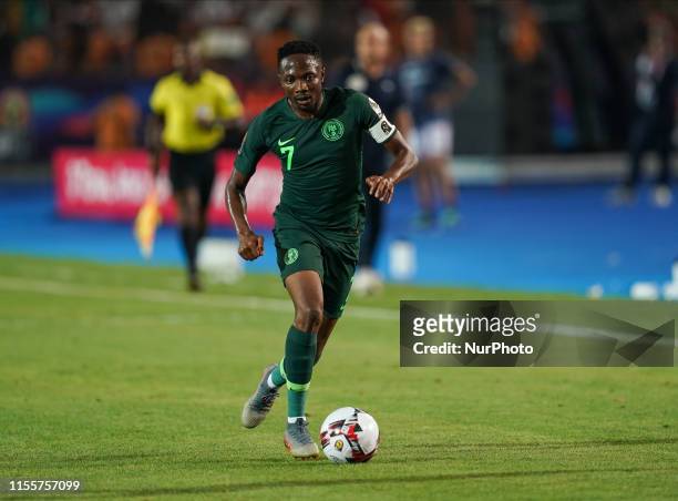 Ahmed Musa of Nigeria during the 2019 African Cup of Nations match between Algeria and Nigeria at the Cairo International Stadium in Cairo, Egypt on...
