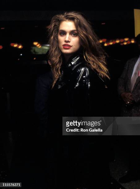 Model Cindy Crawford attends "The Love Ball" to Benefit the Design Industries Foundation for AIDS on May 10, 1989 at Roseland in New York City.