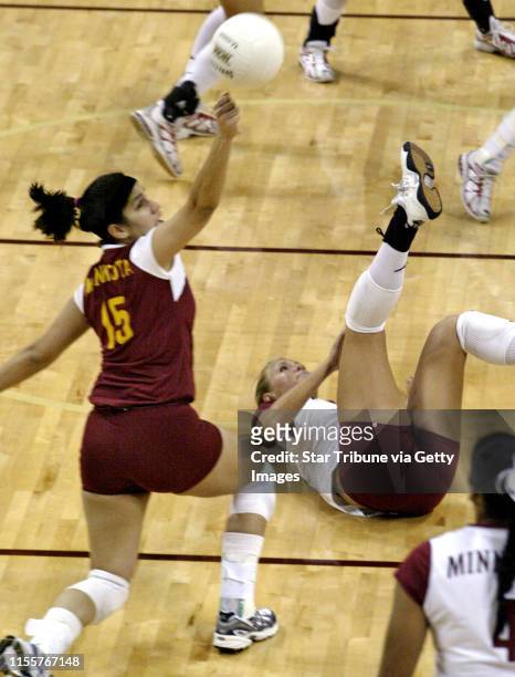 Marlin Levison - Strib 12/11/04 - Assign- UM Gophers vs. Ohio State IN THIS PHOTO: Ohio State's Michaele Blackburn's spike was too much for Gophers...