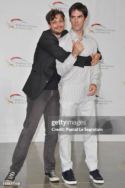 Matthew Gray Gubler and Thomas Gibson attend "Criminal Minds" photocall during the 51st Monte Carlo TV Festival at the Grimaldi forum on June 8, 2011...