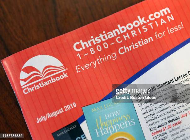 The new logo for Christian Book Distributors in Peabody, MA is shown on a company newsletter on June 28, 2019. Shortly after they began selling...