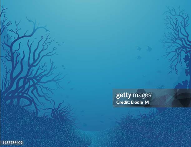 深海の背景/ - サンゴ海点のイラスト素材／クリップアート素材／マンガ素材／アイコン素材