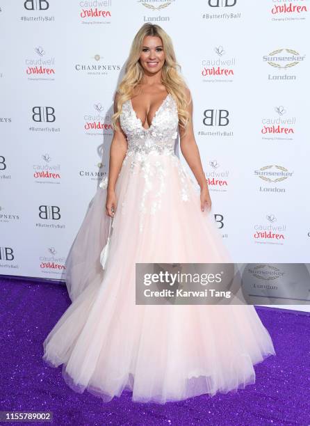 Christine McGuinness attends the Butterfly Ball 2019 at The Grosvenor House Hotel on June 13, 2019 in London, England.