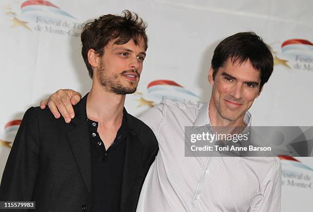 Matthew Gray Gubler and Thomas Gibson attend Photocall for 'Criminal Minds' during the 51st Monte Carlo TV Festival on June 8, 2011 in Monaco, Monaco.
