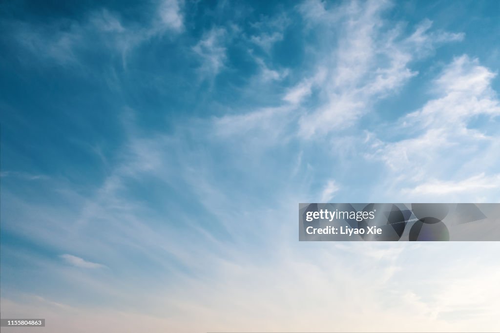 Empty sky with clouds