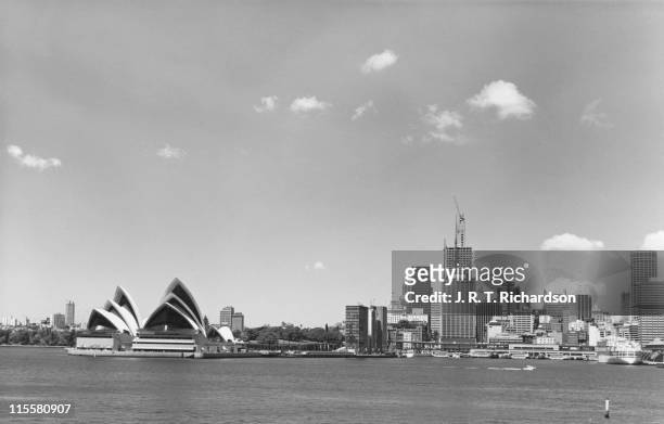 View of Sydney, Australia, with the rercently completed Sydney Opera House on the left, 22nd November 1973.