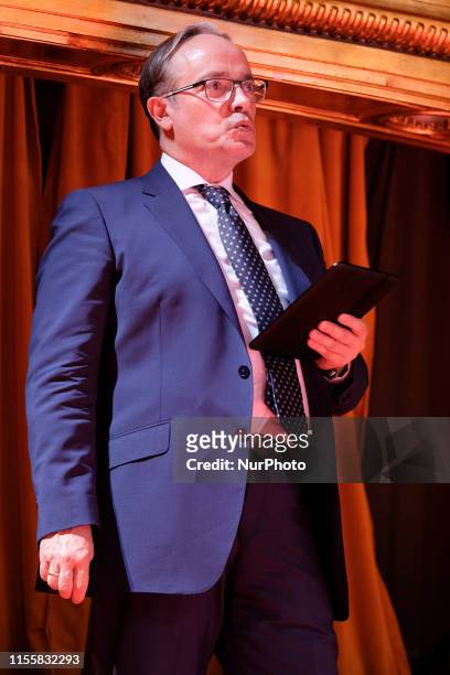 Alfredo Urdaci during the 10th International Congress of Excellence organized by Madrid's Regional Government held at Teatro de la Zarzuela in...