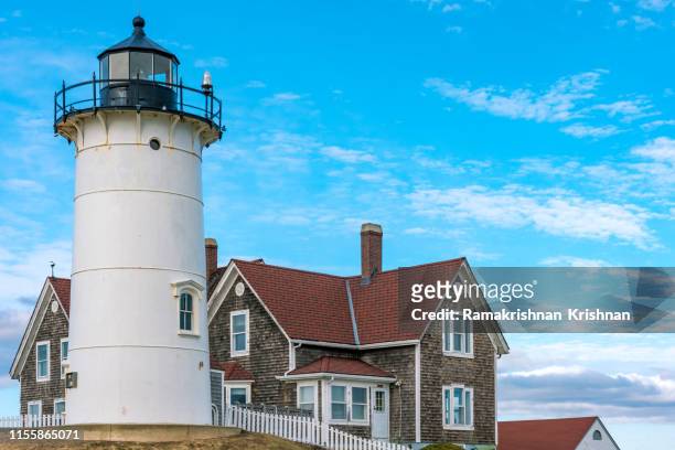 nobska lighthouse - falmouth america photos et images de collection