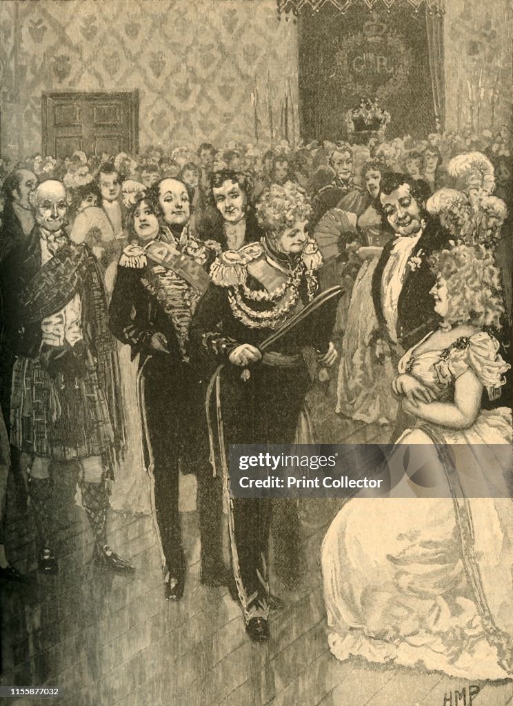 King George Iv Holding A Levee In Holyrood Palace