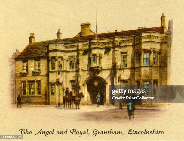 The Angel and Royal, Grantham, Lincolnshire', 1936. The Angel and Royal hotel in Grantham was built as a hostel by the Knights Templar in 1203,...