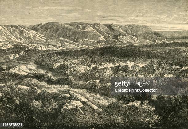 View in the Valley of the Jordan', 1890. The Jordan Valley, the deepest valley in the world, bordered by steep escarpments forms the border between...