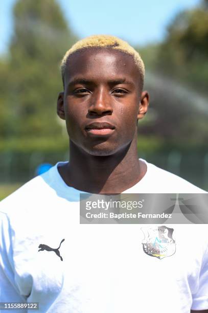 Ulrick Eneme Ella of Amiens during the pre-season friendly match between Amiens and Boulogne-sur-mer on July 12, 2019 in Le Touquet-Paris-Plage,...