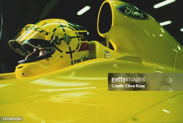 Ralph Firman of Ireland sits aboard the Benson and Hedges Jordan Grand Prix Jordan EJ13 Ford V10 during Formula One Testing on 20 February 2003 at...