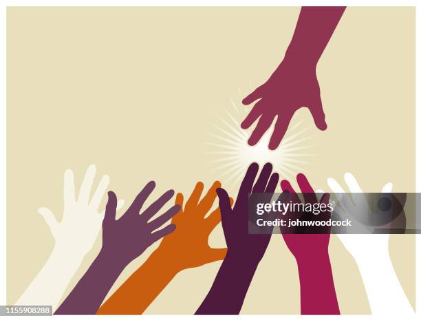 helping hand illustration - reaching stock illustrations