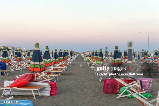 empty beach - bibione stock pictures, royalty-free photos & images