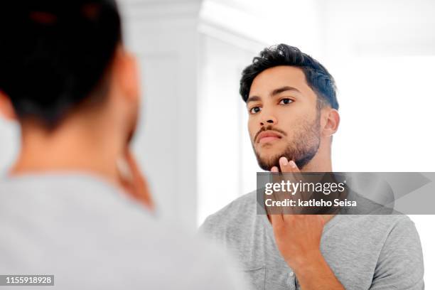 can anyone else spot the difference? - beard care stock pictures, royalty-free photos & images