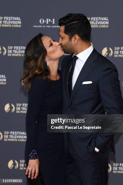 Christina Chang and Soam Lall attend the opening ceremony of the 59th Monte Carlo TV Festival on June 14, 2019 in Monte-Carlo, Monaco.