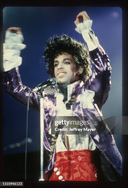 Musician, Guitarist, Singer, Songwriter, Producer, Prince performs in concert Circa in Los Angeles, California.