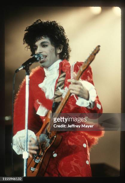 Musician, Guitarist, Singer, Songwriter, Producer, Prince performs in concert Circa in Los Angeles, California.