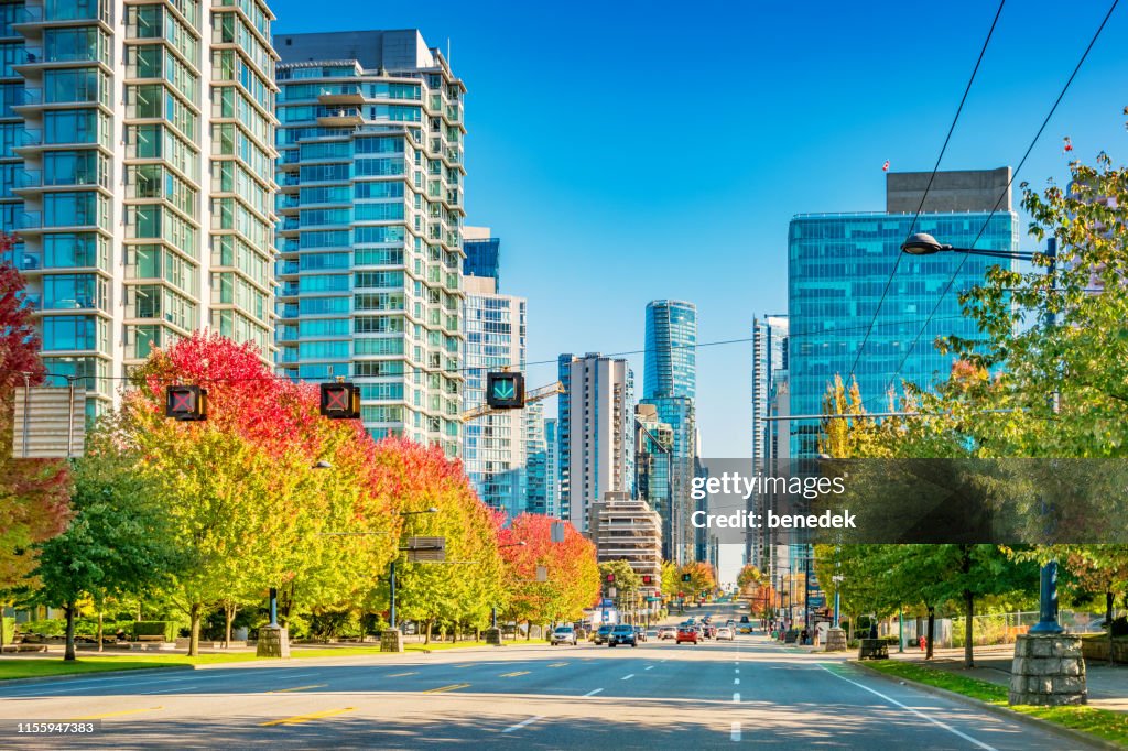 Condomini in W Georgia Street nel centro di Vancouver Canada