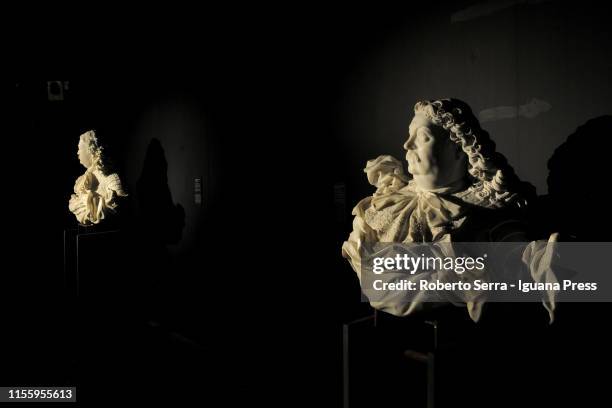 Italian sculptor and artist Gian Lorenzo Bernini works at the Museo della Pilotta of the Complesso Monumentale della Pilotta on June 14, 2019 in...